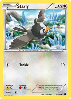 Pokemon Plasma Freeze Starly - 95