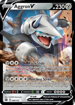 Pokemon Brilliant Stars Aggron V - 96