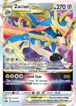 Pokemon Crown Zenith Zacian VSTAR - 96