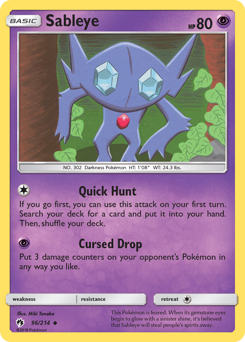 Pokemon Lost Thunder Sableye - 96