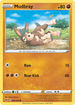 Pokemon Vivid Voltage Mudbray - 96