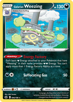 Pokemon Chilling Reign Galarian Weezing - 96