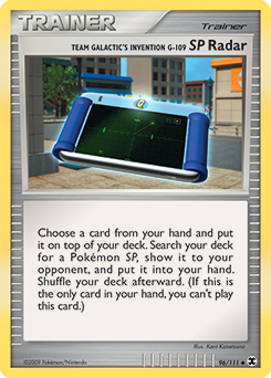 Pokemon Rising Rivals Team Galactic's Invention G-109 SP Radar - 96