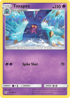 Pokemon Unified Minds Toxapex - 97