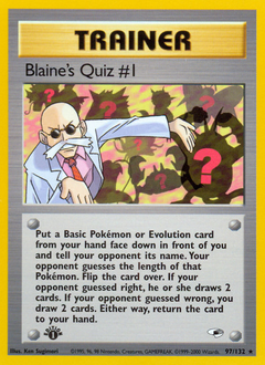 Pokemon Gym Heroes Blaine's Quiz #1 - 97