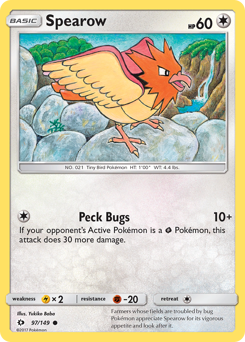 Pokemon Sun & Moon Spearow - 97