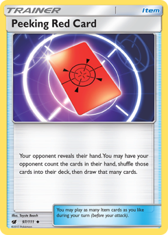 Pokemon Crimson Invasion Peeking Red Card - 97