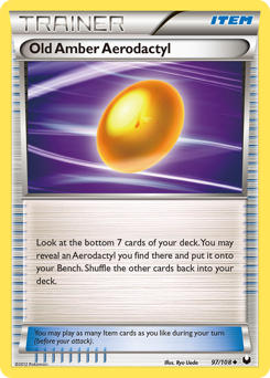 Pokemon Dark Explorers Old Amber Aerodactyl - 97