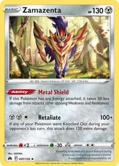 Pokemon Crown Zenith Zamazenta - 97