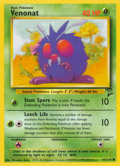 Pokemon Base Set 2 Venonat - 97