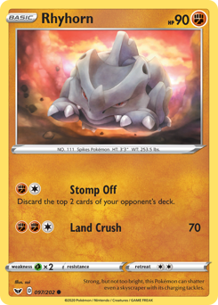 Pokemon Sword & Shield Rhyhorn - 97