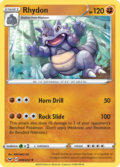 Pokemon Sword & Shield Rhydon - 98