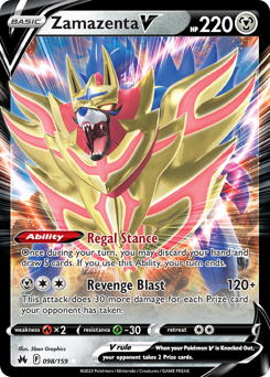 Pokemon Crown Zenith Zamazenta V - 98
