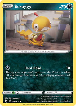 Pokemon Evolving Skies Scraggy - 98