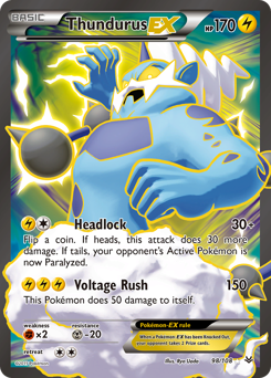 Pokemon Roaring Skies Thundurus-EX - 98