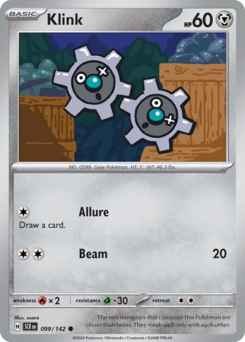 Pokemon Stellar Crown Klink - 99