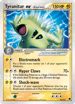 Pokemon Dragon Frontiers Tyranitar ex δ - 99