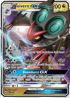 Pokemon Burning Shadows Noivern-GX - 99