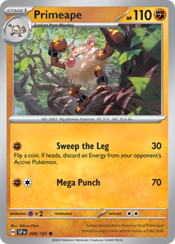 Pokemon Surging Sparks Primeape - 99