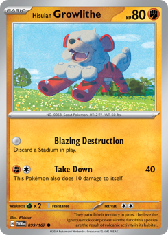 Pokemon Twilight Masquerade Hisuian Growlithe - 99