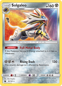 Pokemon Celestial Storm Solgaleo - 99