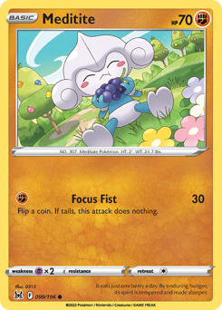 Pokemon Lost Origin Meditite - 99
