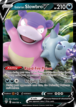 Pokemon Darkness Ablaze Galarian Slowbro V - 99