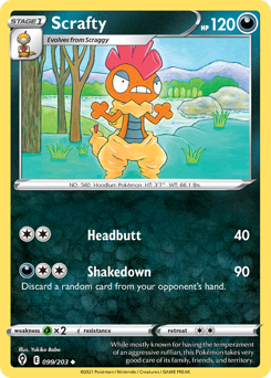 Pokemon Evolving Skies Scrafty - 99