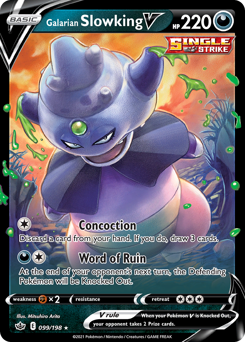 Pokemon Chilling Reign Galarian Slowking V - 99
