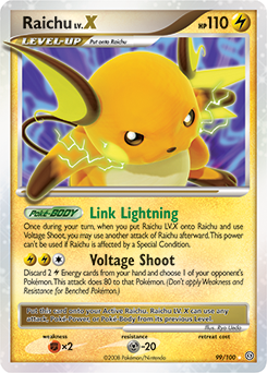 Pokemon Stormfront Raichu LV.X - 99