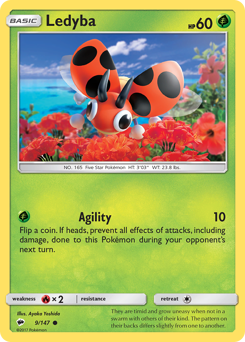 Pokemon Burning Shadows Ledyba - 9