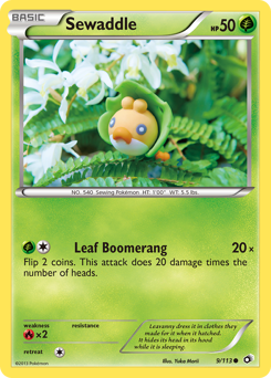 Pokemon Legendary Treasures Sewaddle - 9