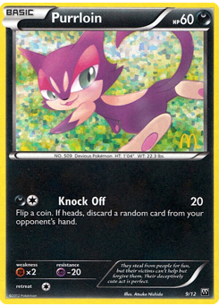 Pokemon McDonald's Collection 2012 Purrloin - 9