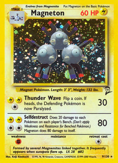 Pokemon Base Set 2 Magneton - 9