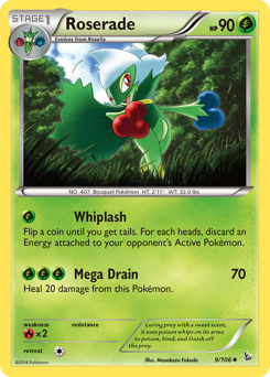Pokemon Flashfire Roserade - 9