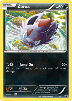 Pokemon BW Black Star Promos Zorua - BW12