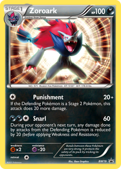 Pokemon BW Black Star Promos Zoroark - BW19