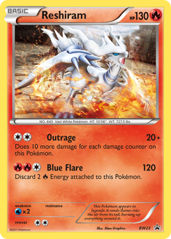 Pokemon BW Black Star Promos Reshiram - BW23