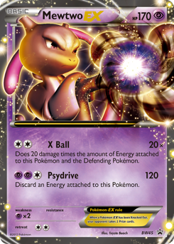 Pokemon BW Black Star Promos Mewtwo-EX - BW45