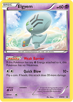 Pokemon BW Black Star Promos Elgyem - BW55