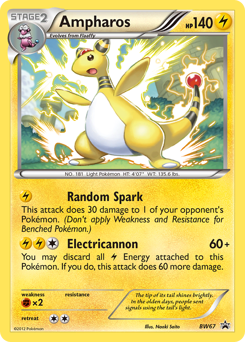 Pokemon BW Black Star Promos Ampharos - BW67