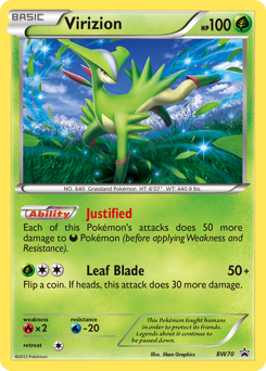 Pokemon BW Black Star Promos Virizion - BW70