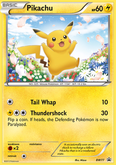 Pokemon BW Black Star Promos Pikachu - BW77
