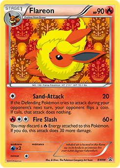 Pokemon BW Black Star Promos Flareon - BW88