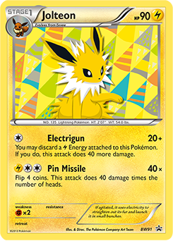 Pokemon BW Black Star Promos Jolteon - BW91
