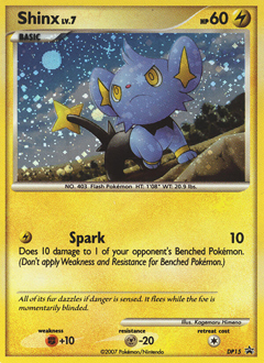 Pokemon DP Black Star Promos Shinx - DP15