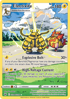Pokemon Crown Zenith Galarian Gallery Electivire - GG08