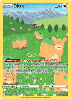 Pokemon Crown Zenith Galarian Gallery Ditto - GG22