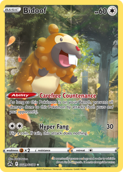 Pokemon Crown Zenith Galarian Gallery Bidoof - GG29