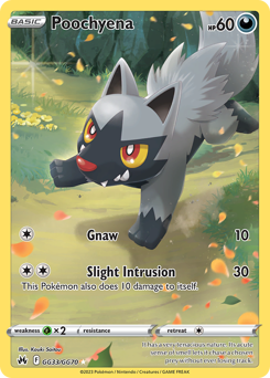 Pokemon Crown Zenith Galarian Gallery Poochyena - GG33